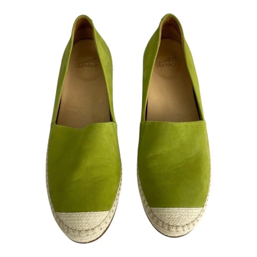 DANSKO Lesley Nubuck Slip-On Shoes Women's Size EU 42 (US 10-10.5) Green